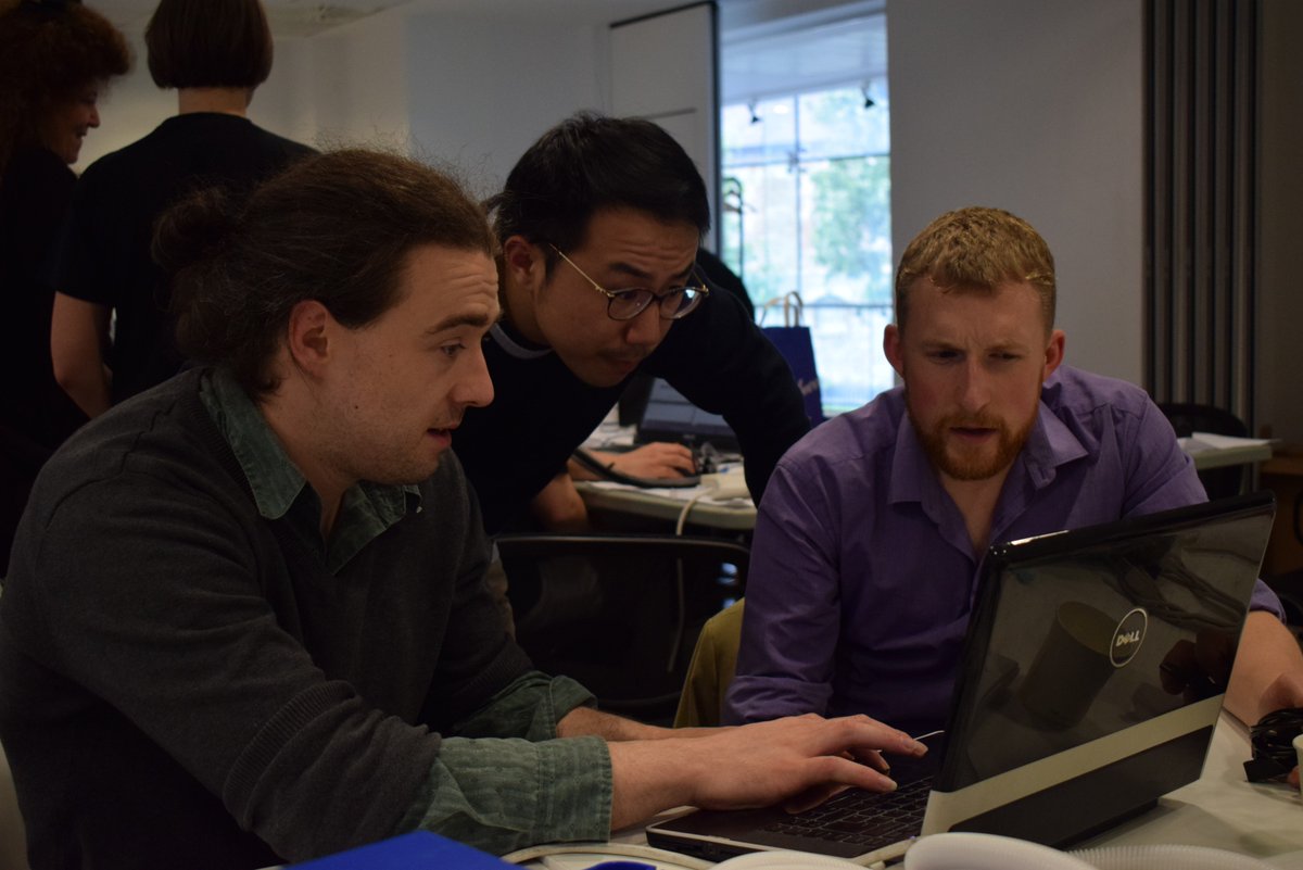 ColmGPeelo's tweet photo. Some more shots of team #HumanCentipEEG in action at #HackTheBrainDublin @SciGalleryDub @RRocheNeuro https://t.co/9a6ZK2L6KZ