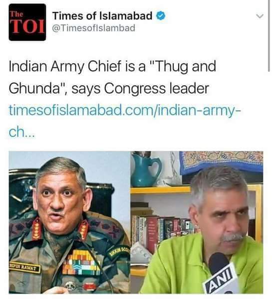 inthegameZ's tweet photo. We don't need Pak, only @INCIndia enough as more than terrorists
#CongInsultsArmy
#congvsarmy https://t.co/cXCcXm4jIX