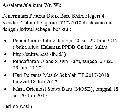 Info SMAN 4 Kendari tweet media