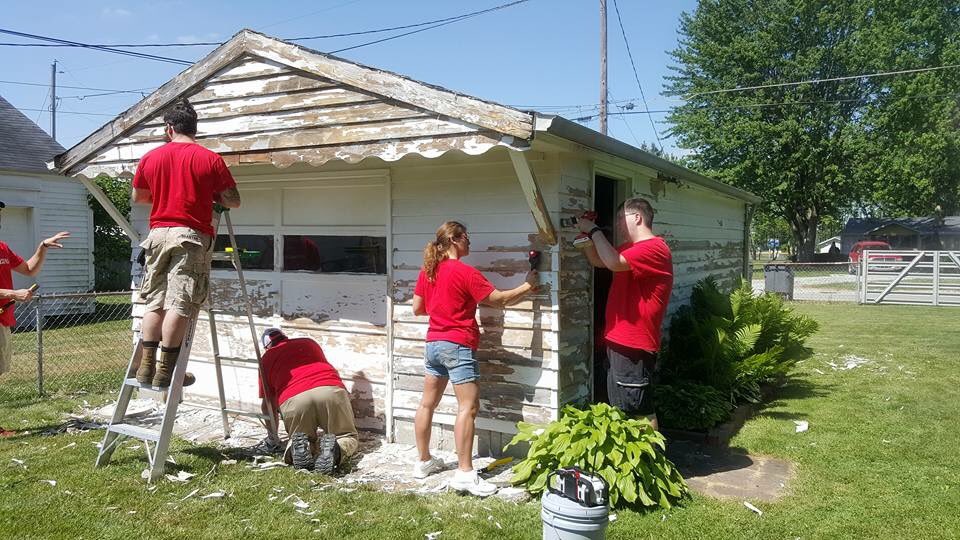 Garage painting. #servetogetherkokomo