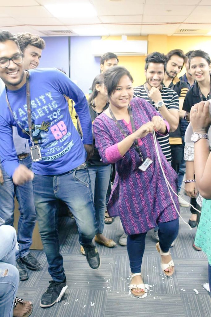 MattsenKumar's tweet photo. #TEAMMK 'doing a balancing act' during this month's #WalktheTalkwithHR #funatwork https://t.co/h1LXfIpkF2