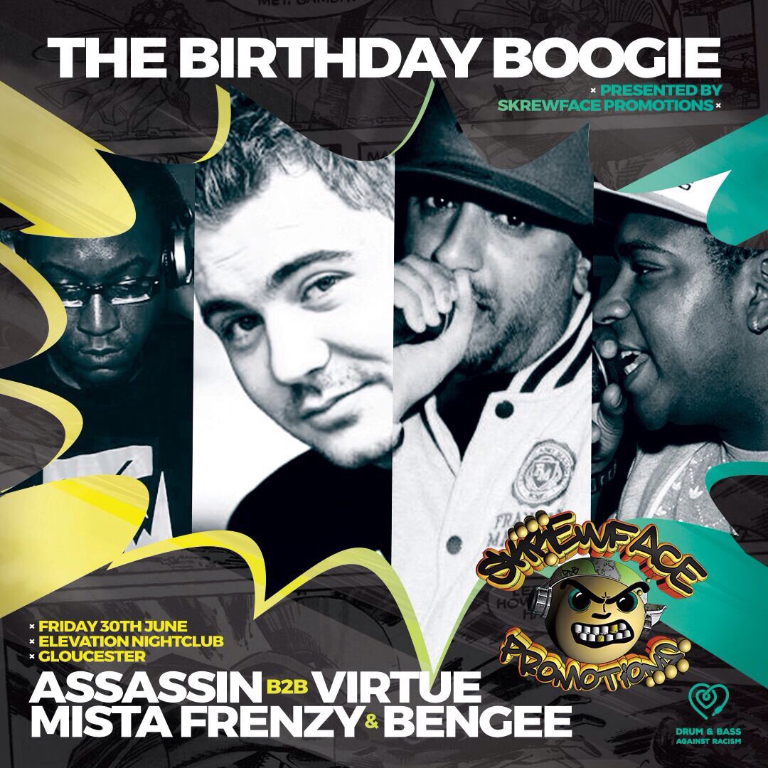 SkrewfacePromos's tweet photo. The 3rd &amp; 4th showcase at The Birthday Boogie - June 30th @mr_virtue1 @djassassinuk @Kronicaldj @BluejayMC @McKerizma #Bengee #MistaFrenzy https://t.co/dK2fNfF9CZ
