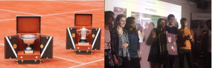 AgnesVISSOUD's tweet photo. #hackathonLV #unlockperso #unlockluxurylv Que ce soit à #RG17 #RolandGarros ou à #Barcelone : La victoire voyage avec #louisvuitton ! https://t.co/KiMw1kFStY