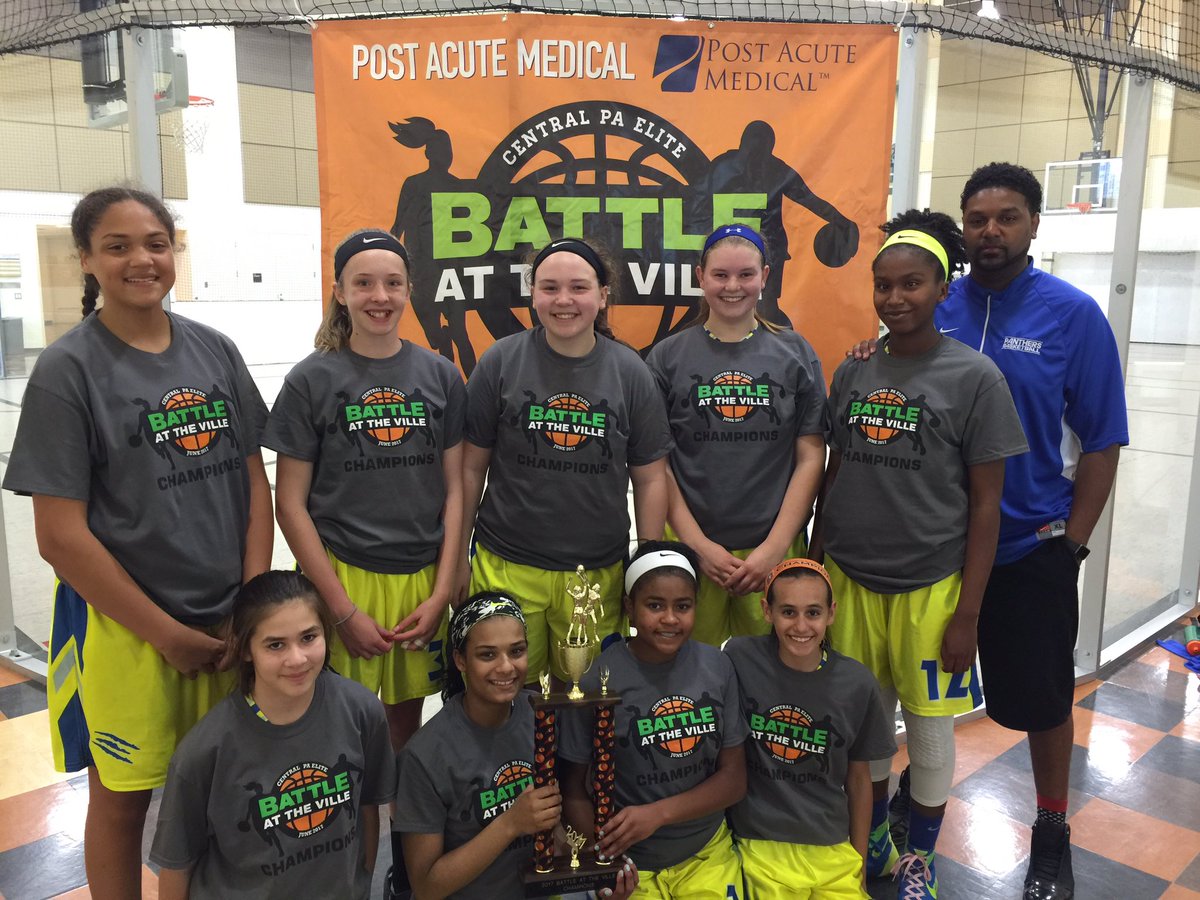 CentralPAElite's tweet photo. Congrats to 13U Girls Lady Panthers (Spencer) on winning the 3rd Annual Post Acute Medical Battle @ The Ville 7th Grade Championship. https://t.co/1dW4lxWNqC