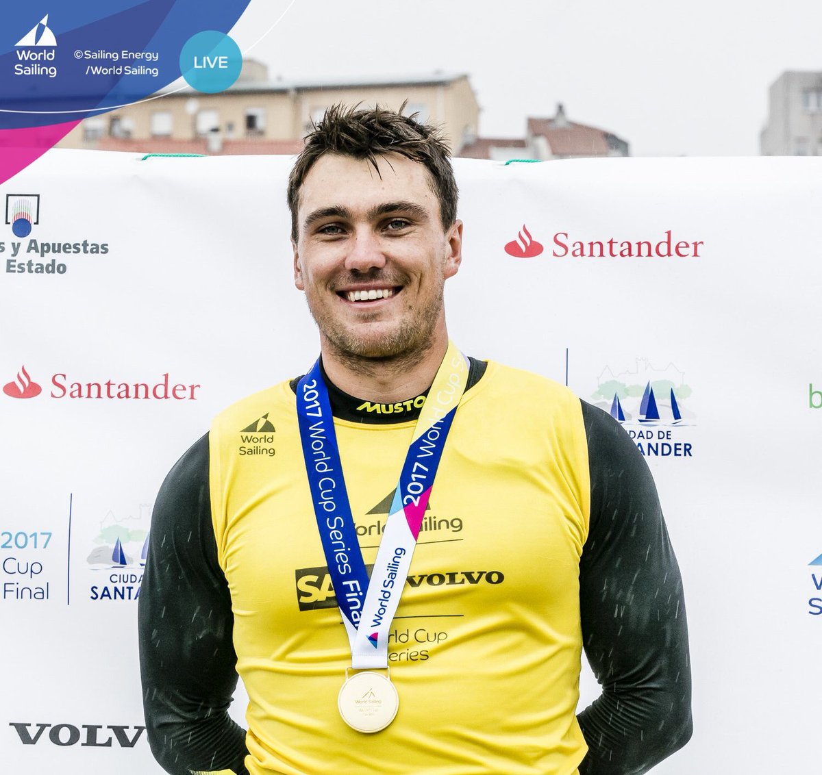 ThomasLyte's tweet photo. Congratulations to @bencornishsail on your gold medal, from the medal makers 🥇 @worldsailing #wcssantander https://t.co/ZBd6JJHXAq