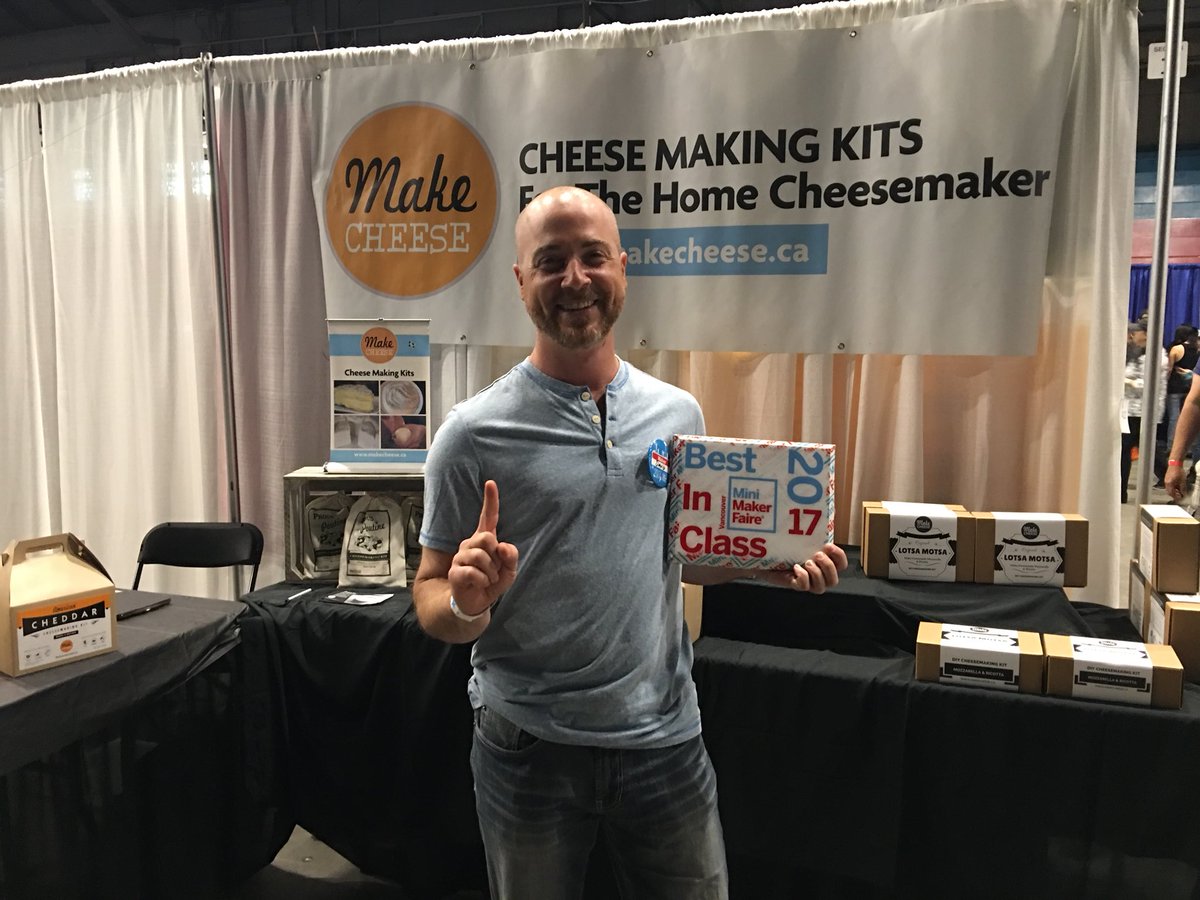 vanmakerfaire's tweet photo. Congratulations to @makecheeseinc for winning the 2017 Best in Class maker award as voted by their fellow makers https://t.co/KBs9KLJBri