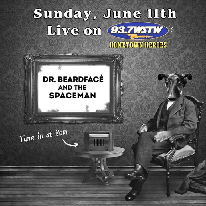 BeardfaceRocks's tweet photo. 2NITE: Tune in to @937WSTW @ 8pm to hear the sweet sounds of #DrBeardfaceAndTheSpaceman ! We'll be chatting up Mark, host of @HometownWSTW. https://t.co/tHlNq4bSgz