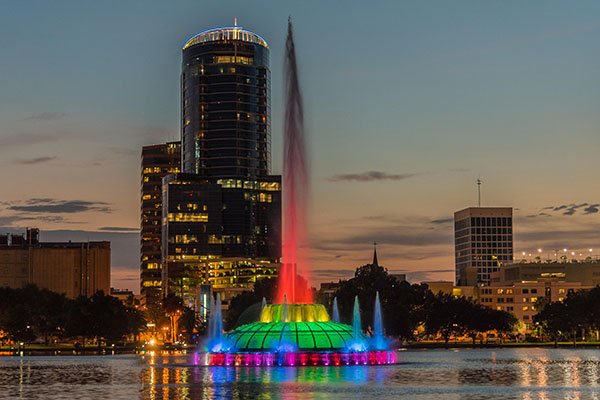 citybeautiful's tweet photo. Tomorrow evening the @LakeEolaPark fountain lights will honor the victims of the Pulse tragedy and recognize our #OrlandoUnited community. https://t.co/sDgA0rnnCZ
