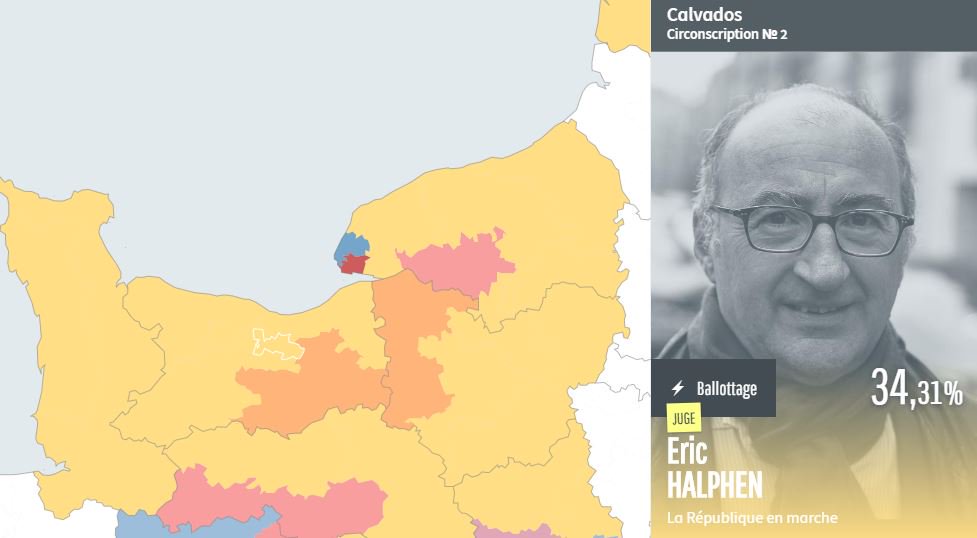 afpfr's tweet photo. #Legislatives2017 L'ancien juge Eric Halphen (REM) en ballottage dans le Calvados https://t.co/DboVJYRuTt #AFP https://t.co/PGo11hTDeV