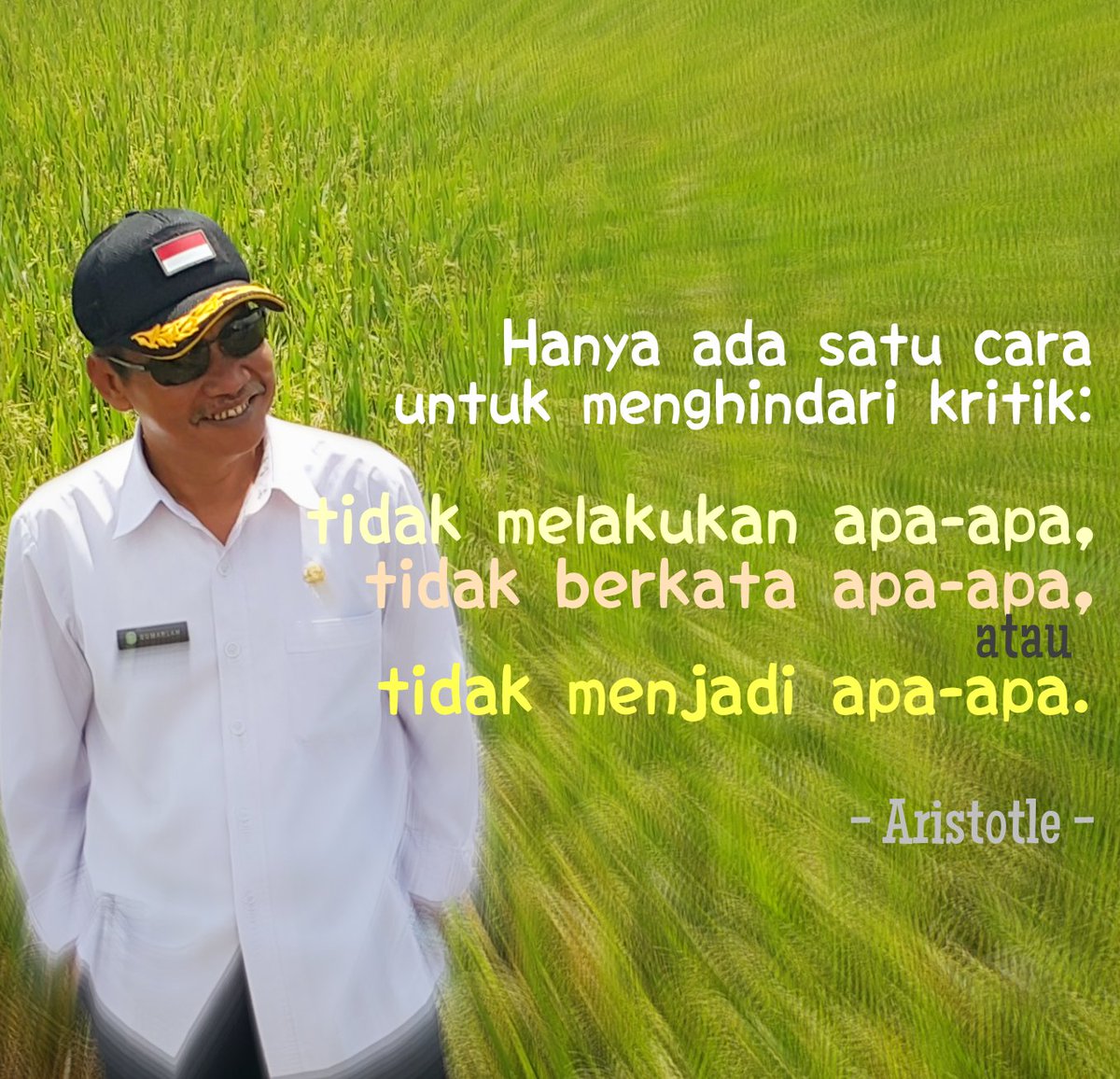 Kritik itu seperti jamu, pahit tapi menyehatkan ... #myquote
