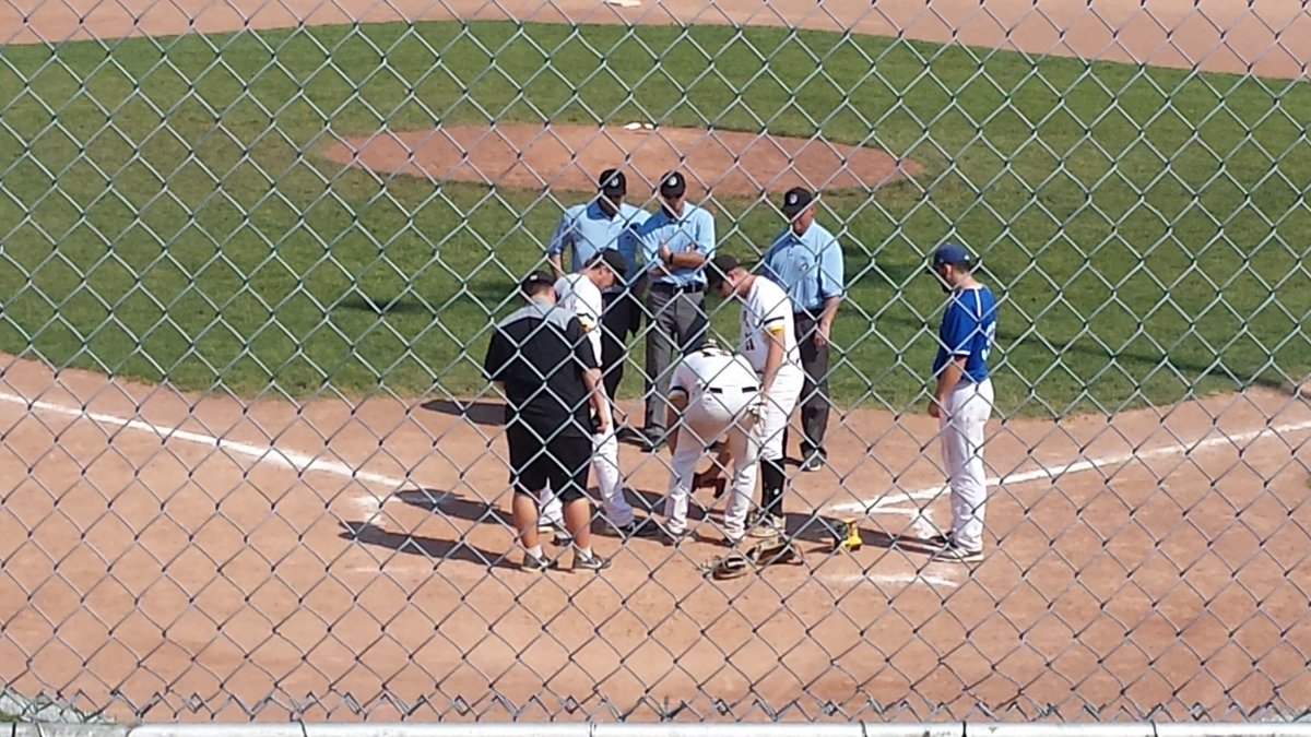 cbl_panthers's tweet image. In the absence of @CityKitchener staff #JackCouch, plate repairs courtesy of Gordner Construction.