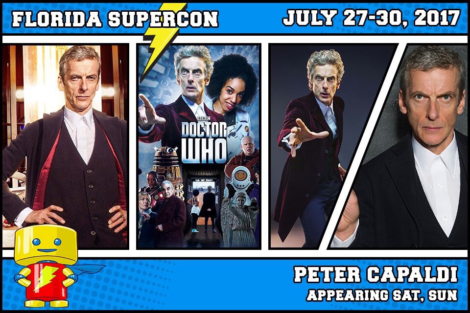 #DrWho Peter Capaldi is coming to <a href="/FloridaSupercon/">Florida Supercon</a> JULY 27-30, 2017 visit FloridaSupercon.com for more info. floridasupercon.com/win-florida-su…
