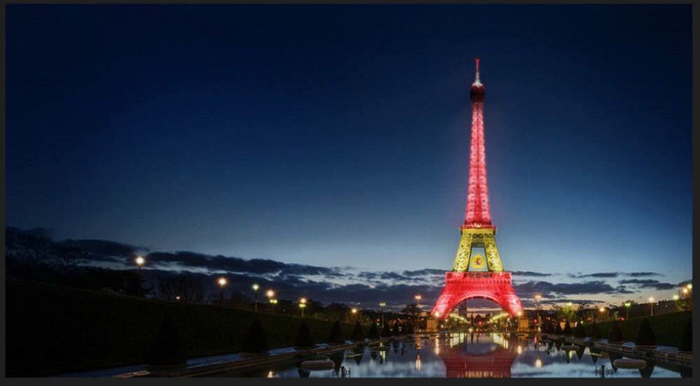 TodoSobreTennis's tweet photo. La torre Eiffel con los colores de España en honor a LA DÉCIMA de Rafael Nadal https://t.co/qDu7PJzzcc