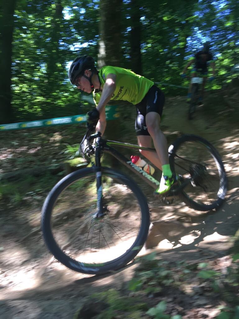 GREENHOPEMTB's tweet photo. Our young guns in action ;) #Gränichen2017 #Merida #AFToscano #AnderGroup #Cornèrcard #SACAC #sportagainstcancer https://t.co/ShzVfPKN2j