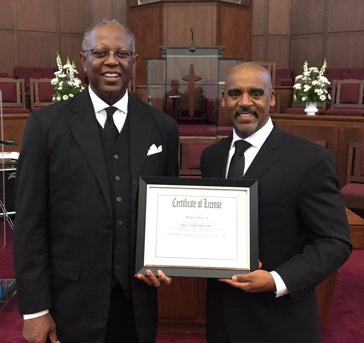 RevMWayne's tweet photo. Congrats to @BethesdaBC Minister Michael Thompson on becoming licensed to preach God's word. 2Tim4:2 https://t.co/SfsHoAsit1