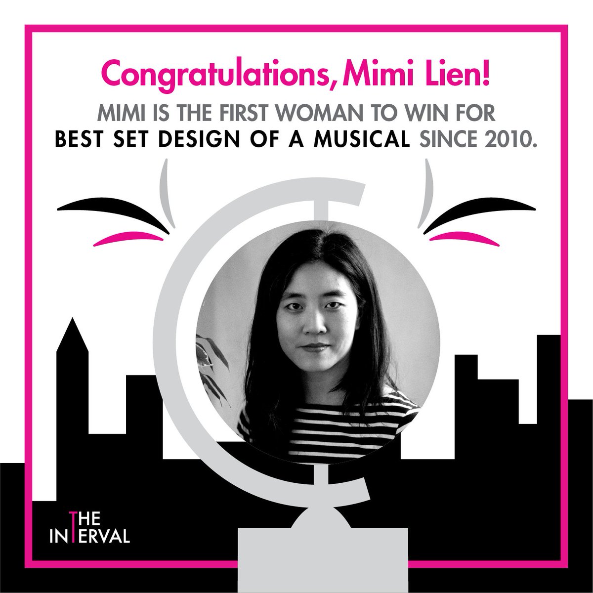 TheIntervalNY's tweet photo. Congratulations to Mimi Lien on winning Best Scenic Design of a Musical for @GreatCometBway!! #TonyAwards2017 https://t.co/EFyhyZ6cmT