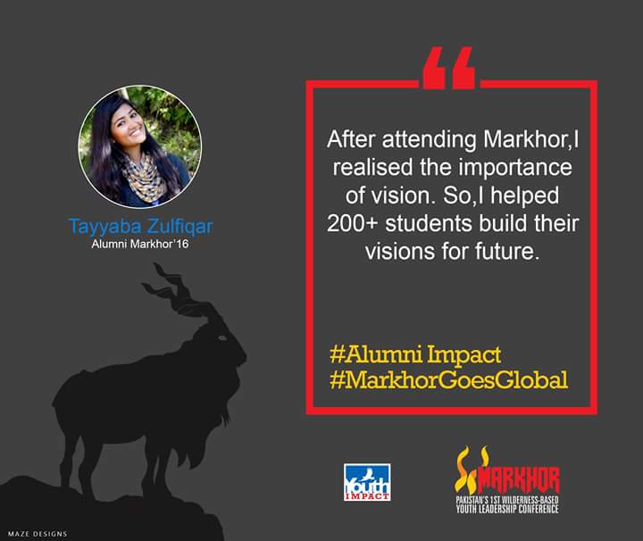 YouthImpact_'s tweet photo. "Tayyaba Zulifqar", Alumni Markhor'16. 

Register Here: https://t.co/GO0TDrue04
#Markhor17 
#LightsCameraImpact
#MarkhorGoesGlobal https://t.co/YkYOFflMKp