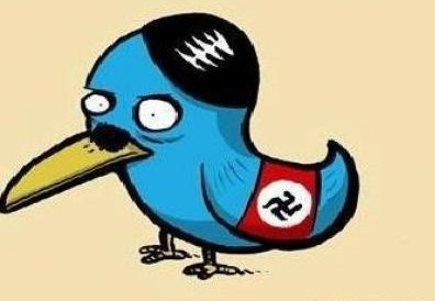 maemuller's tweet photo. @Rodrigo_Moller_ @brasil_fotos Atenção @Tweeter  Vocês vão perder muitos usuários por causa dessa palhaçada.Esse é o novo Adolph Bird. Representa muito bem a mente d vcs.🗑 https://t.co/6xmaZjnLsX