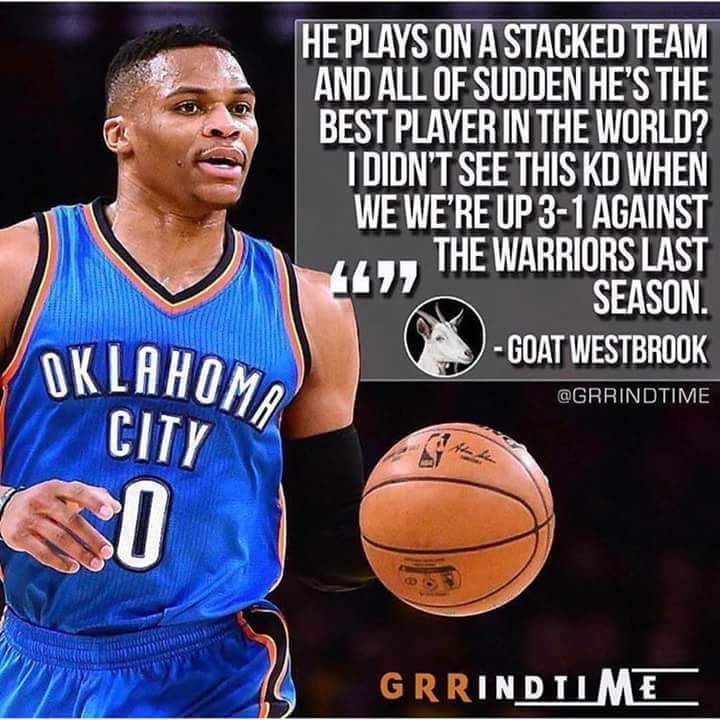 wirefalls's tweet image. Westbrook on Durant...