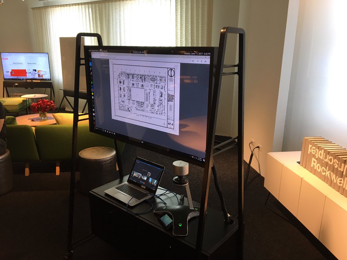 spkv12's tweet photo. Come see and play with the first live public showing of @polycom #pano tomorrow at #NeoCon2017 in the @Knoll_Inc showroom! https://t.co/3YINdT6Ewr