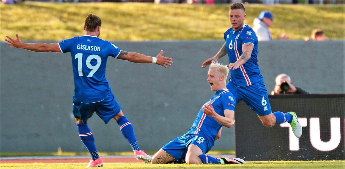 Two games in a row Hordur Magnusson (@bcfctweets)has scored the winner for Iceland & both ended 1-0. 🇮🇸👌⚽️#TeamTotalFootball #AframIsland