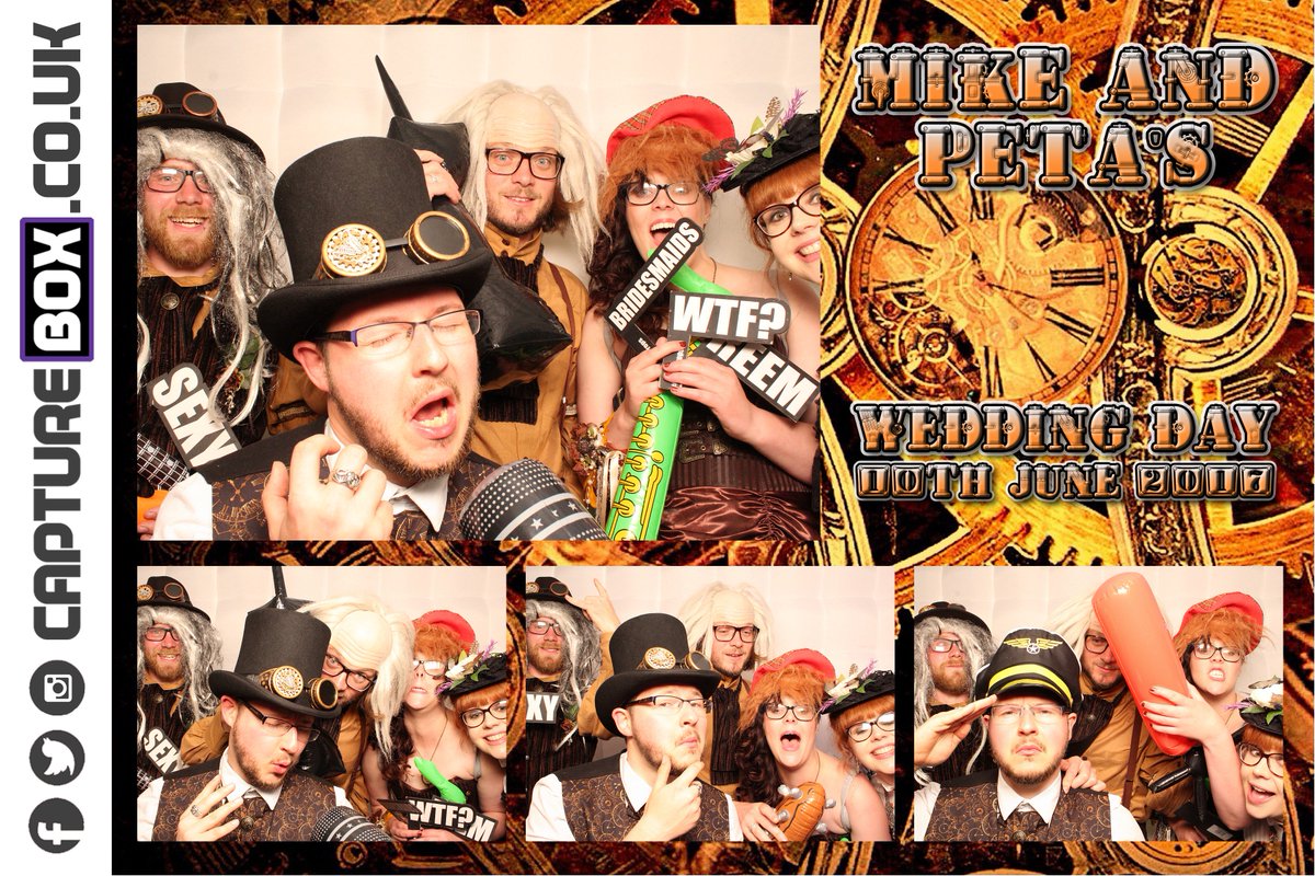 capture_box's tweet image. This amazing Steam Punk wedding was an absolute blast! D/load your FREE hi-res images from capturebox.co.uk/your-photos
#PhotoBooth #CaptureBox