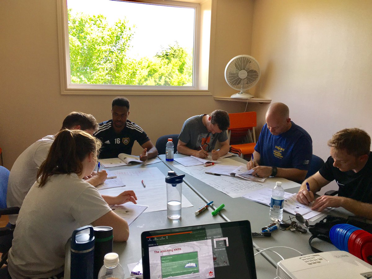 Great weekend with <a href="/VDSAofficial/">VDSA</a> coaches on the <a href="/SoccerNS/">Soccer Nova Scotia</a> C License #SNSCoachEd