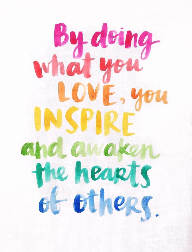 actionhappiness's tweet image. By doing what you love, you inspire and awaken the hearts of others