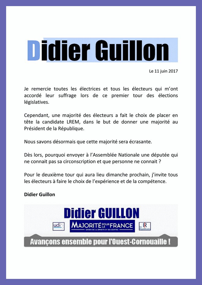 dguillon2017's tweet photo. Merci à toutes et à tous ceux qui m’ont accordé leur suffrage, cliquer ci-contre pour lire la suite https://t.co/HxNXxCPdZq https://t.co/lcLykPMaNx