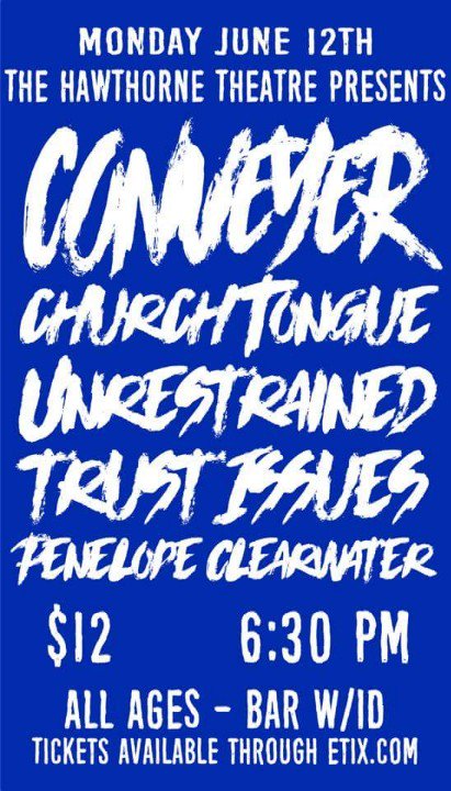 New shirts. We'll have these tomorrow night at the Hawthorne Theater.