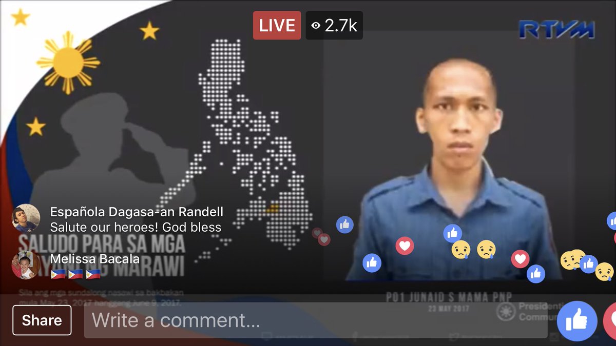 blogwatchdotph's tweet photo. Watch live : Saludo para sa mga Bayani ng Marawi #independenceSay https://t.co/E0ZS3IyenG https://t.co/ilo3Oh6j1s