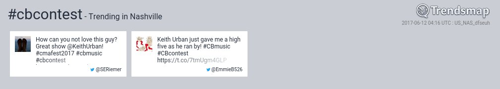 TrendsNashville's tweet photo. #cbcontest is now trending in #Nashville
https://t.co/1MvCTKisnX https://t.co/QdpT2eILM6
