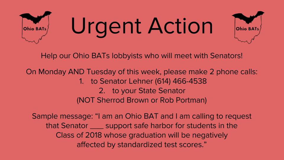 OhioBATs's tweet photo. Ohio BATs who are lobbying this Wednesday could use some help! ^0^ #OhioGradCrisis #HelpOurKids #SafeHarbor https://t.co/ggvpq8jrk6