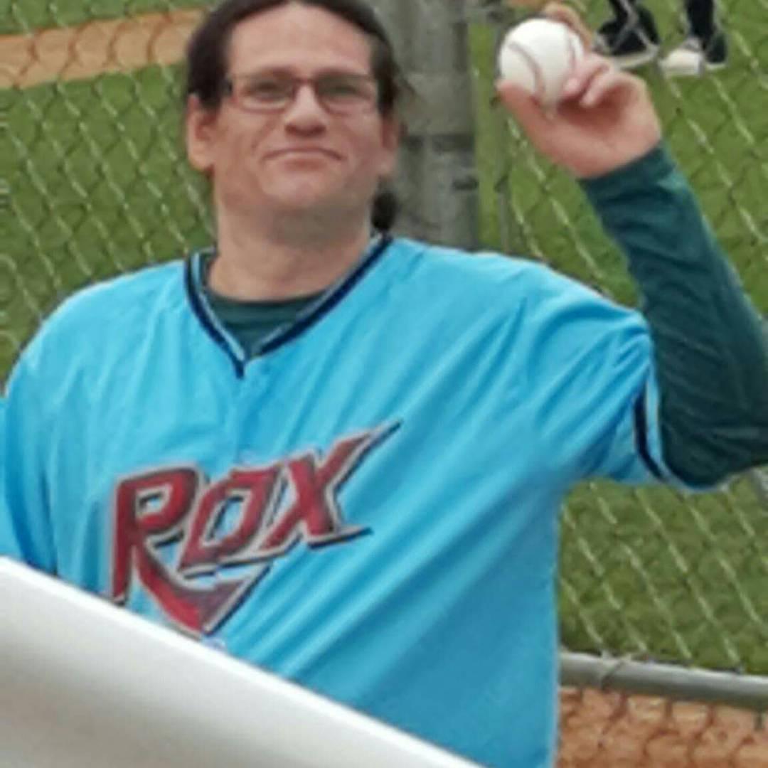 RaventheOracle's tweet photo. Hubby celebs 40th birthday throwing the first pitch at the #StcloudRox baseball game and grandson celebs his bday early with the Rox mascot https://t.co/pgU7w6YMgq