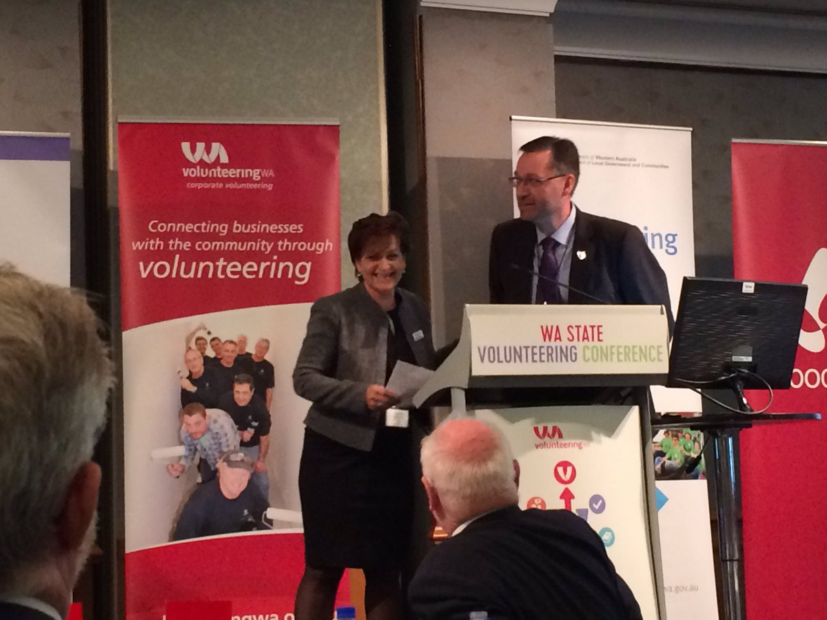wgauci's tweet photo. #wavolconf another coffee for Tina stat!  @thatcraigbloke and Tina Williams opening the WA State volunteering conference. https://t.co/CtoHmThKLf