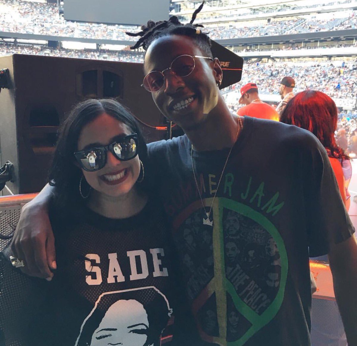 WHHLapp's tweet photo. . @joeyBADASS & @LAURASTYLEZ hanging out backstage during the @HOT97 #SummerJam concert today! #Hot97 #WHHLapp https://t.co/QqboEdMDb7