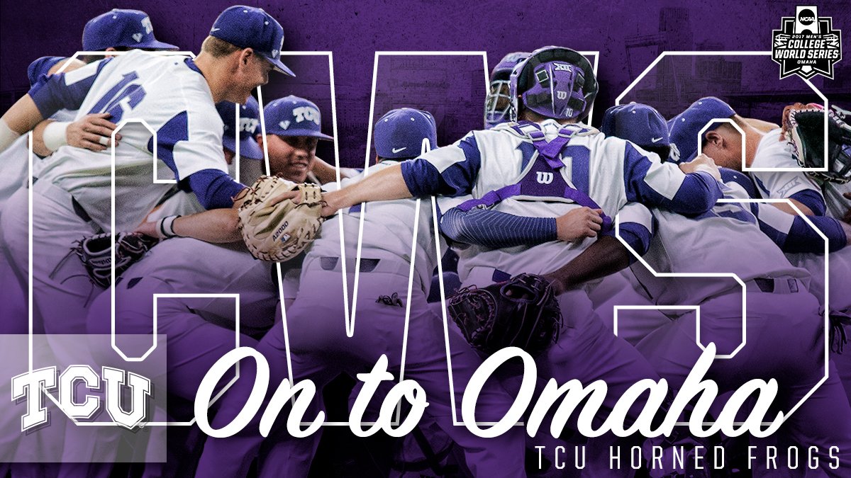 NCAABaseball's tweet image. TCU IS HEADING BACK TO OMAHA!

For the 4th-straight year, the Horned Frogs will play in the College World Series! #CWS
