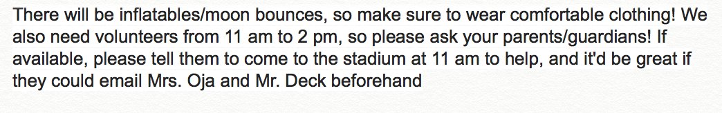 More Senior Picnic Info!