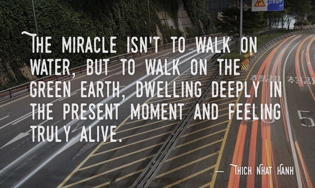 The miracle isn't... #present #mindfull #liveoutloud