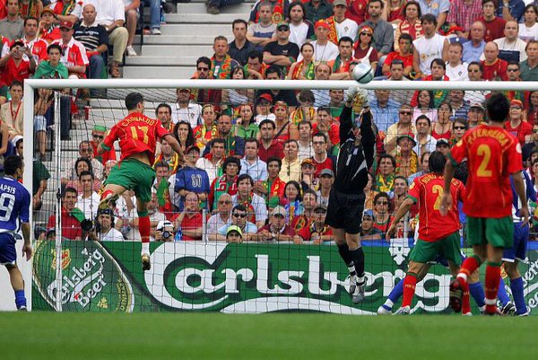 TheCristianoFan's tweet photo. #OTD in 2004: Cristiano Ronaldo scored his first goal for Portugal against Greece at the Euro.

The rest, is history. #ForçaPortugal https://t.co/pVYPHPT9As