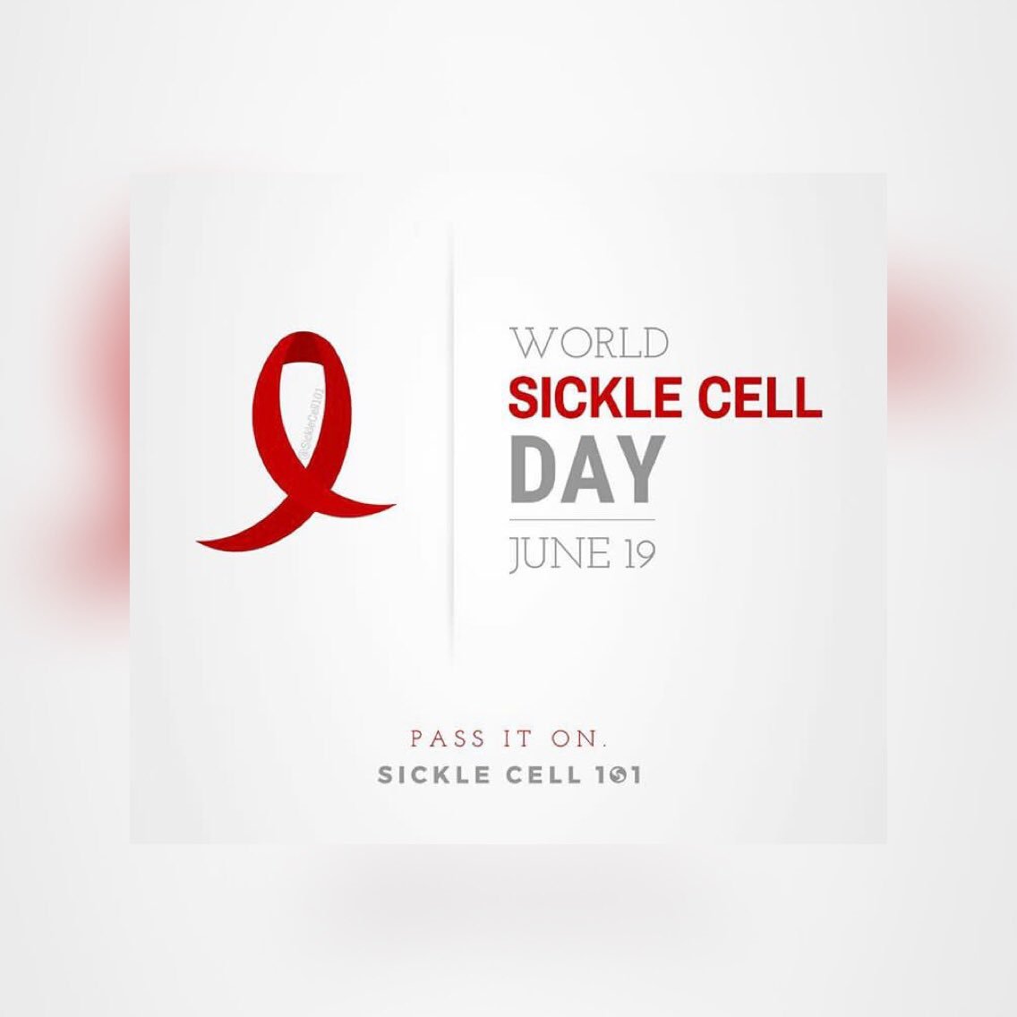 sicklecell101's tweet photo. Raise awareness. Retweet and spread the word that World #SickleCell Day is right around the corner!#WorldSickleCellDay https://t.co/gxgf2q4kwW