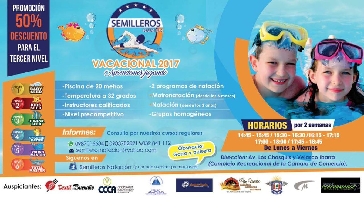 Semilleros Natacion Twitterissa Vacacional 2017 Instructores