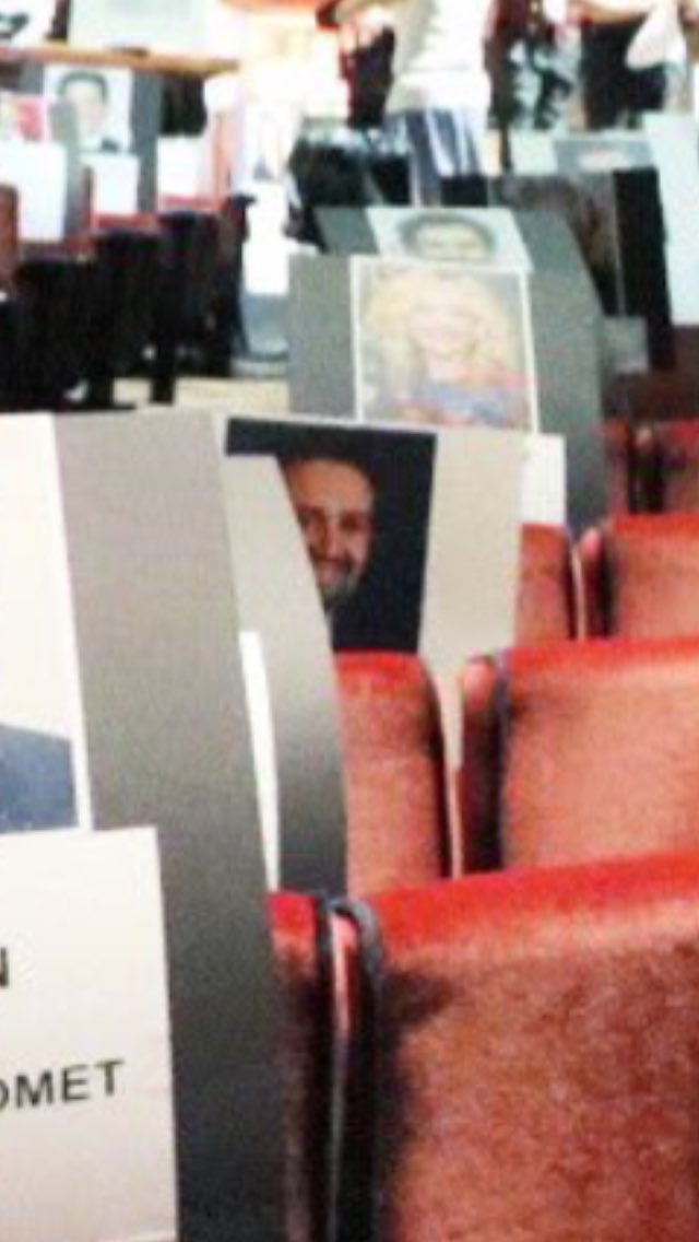 KT_S_J's tweet photo. At this point I'm just impressed. He's seated three rows back. @Lin_Manuel #whereslin #likewhereswaldo #butwithmoresinging https://t.co/VasMQgLdUD
