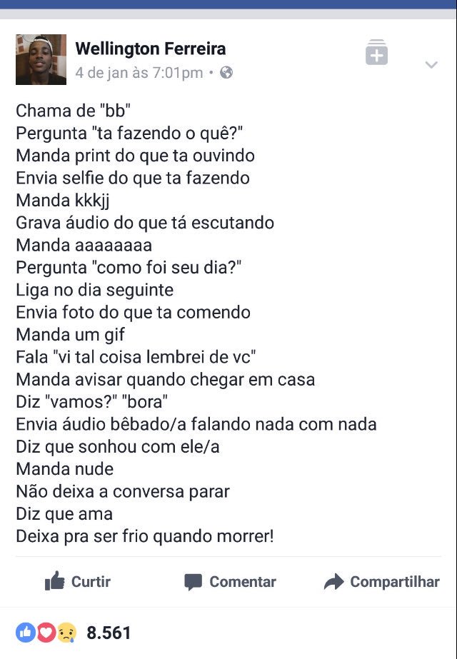 "Deixa pra ser frio quando morrer!"