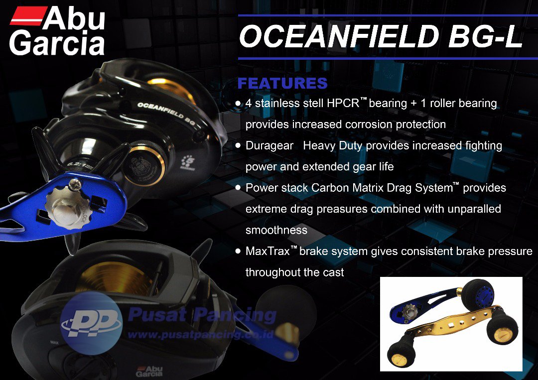 pusatpancingid's tweet photo. Reel Oceanfield BG-L #Reel #Baitcasting #AbuGarcia #Oceanfield #TokoOnline #TokoPancing #PusatPancing #KBRPAgi https://t.co/GdomWq7h6h