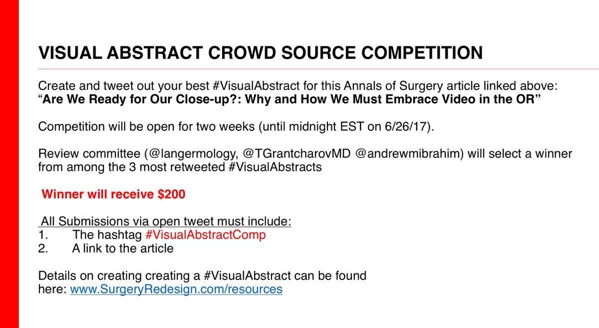 AndrewMIbrahim's tweet photo. VISUAL ABSTRACT Competition--chance to win $200
Create your best #VisualAbstract for this article: https://t.co/9O90DUakUW
Details Below: https://t.co/d993a29Sw2