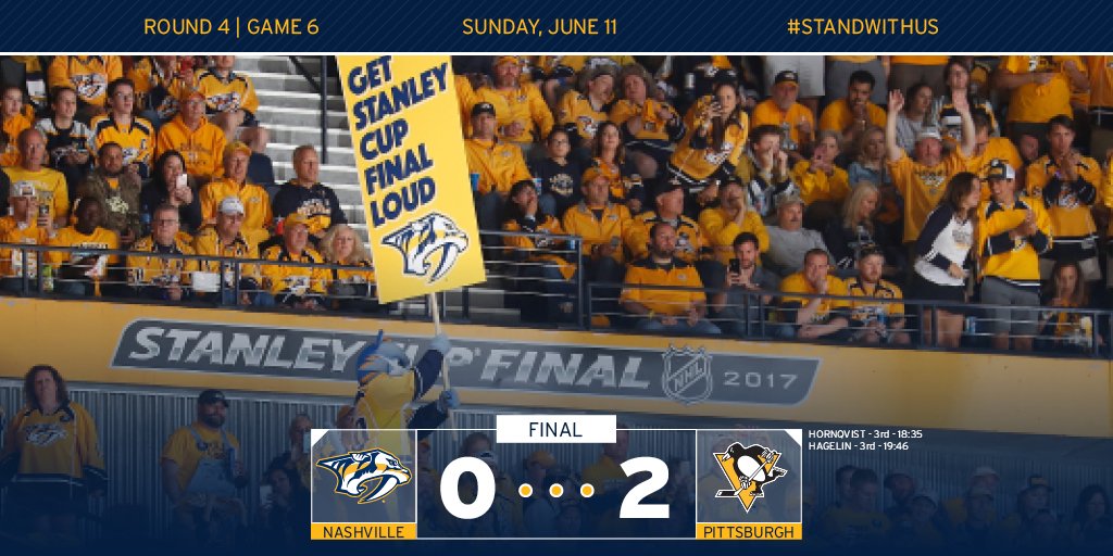 Hell of a game. Hell of a series. Hell of a run. #PITvsNSH