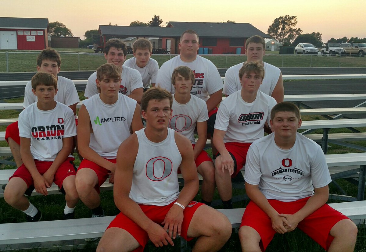 Group for week one of conditioning workout. Great job boys. The Heat was tough. Little nights like this will make the difference!#chargedup