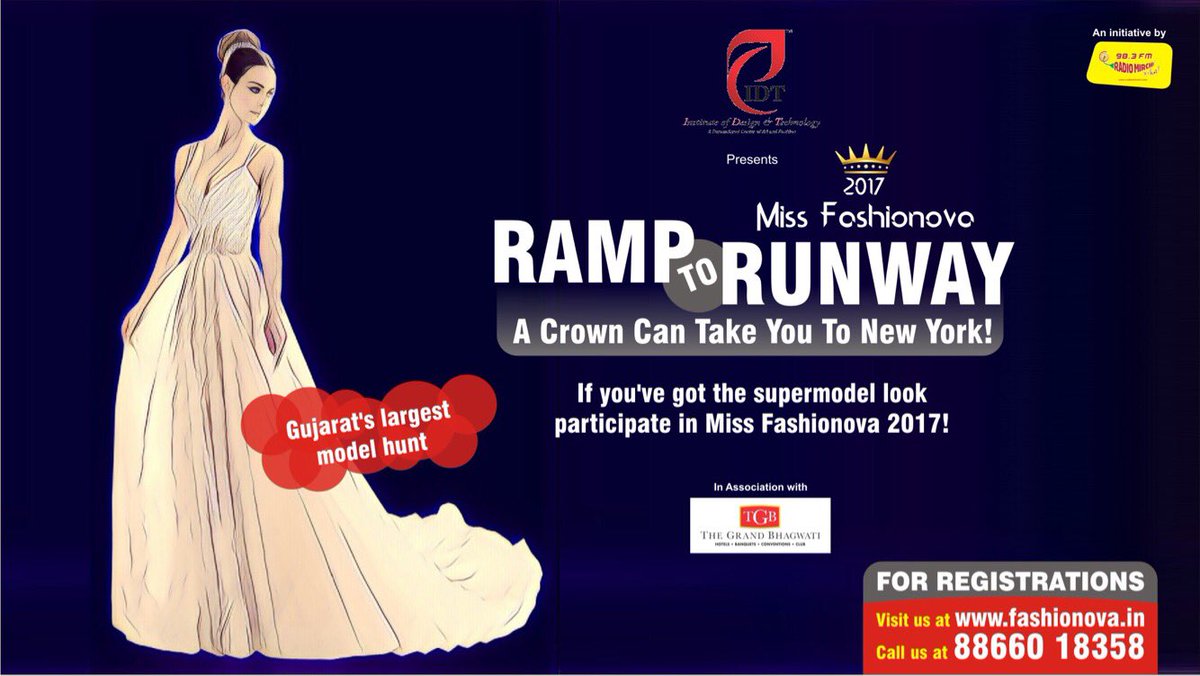 MirchiSurat's tweet photo. Are you ready to shine like a #supermodel and win a trip to #NewYork 
#IDT #MissFashionova https://t.co/uZgvlKdbVC