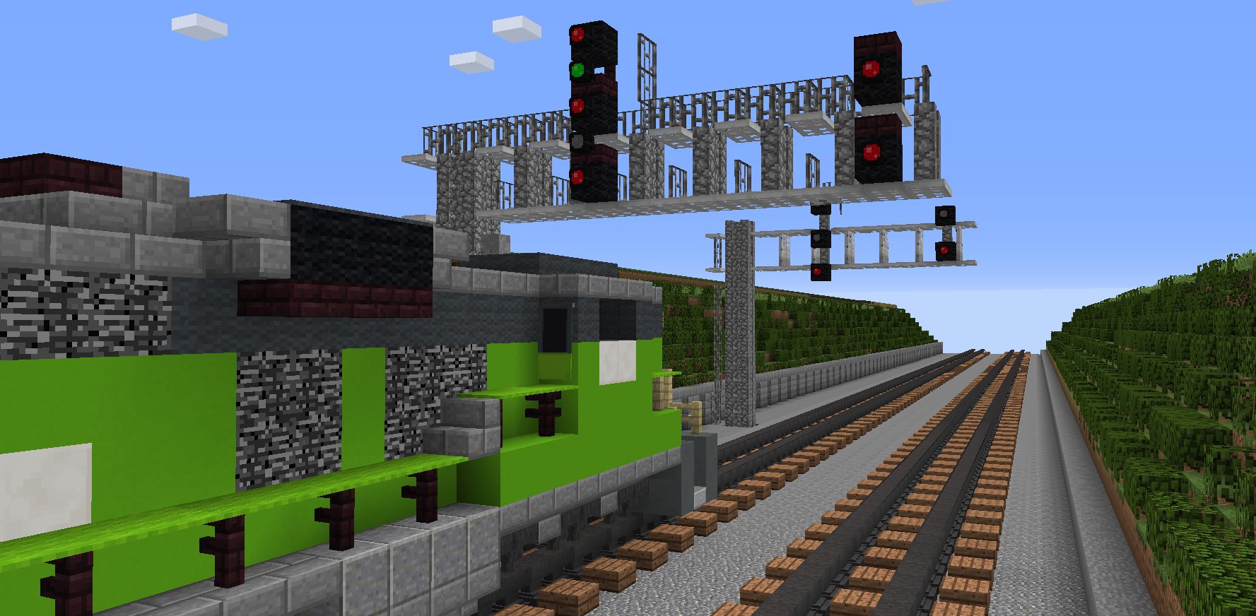 CraftyFoxe on X: “I just made a Train Signal Bridge in Minecraft 